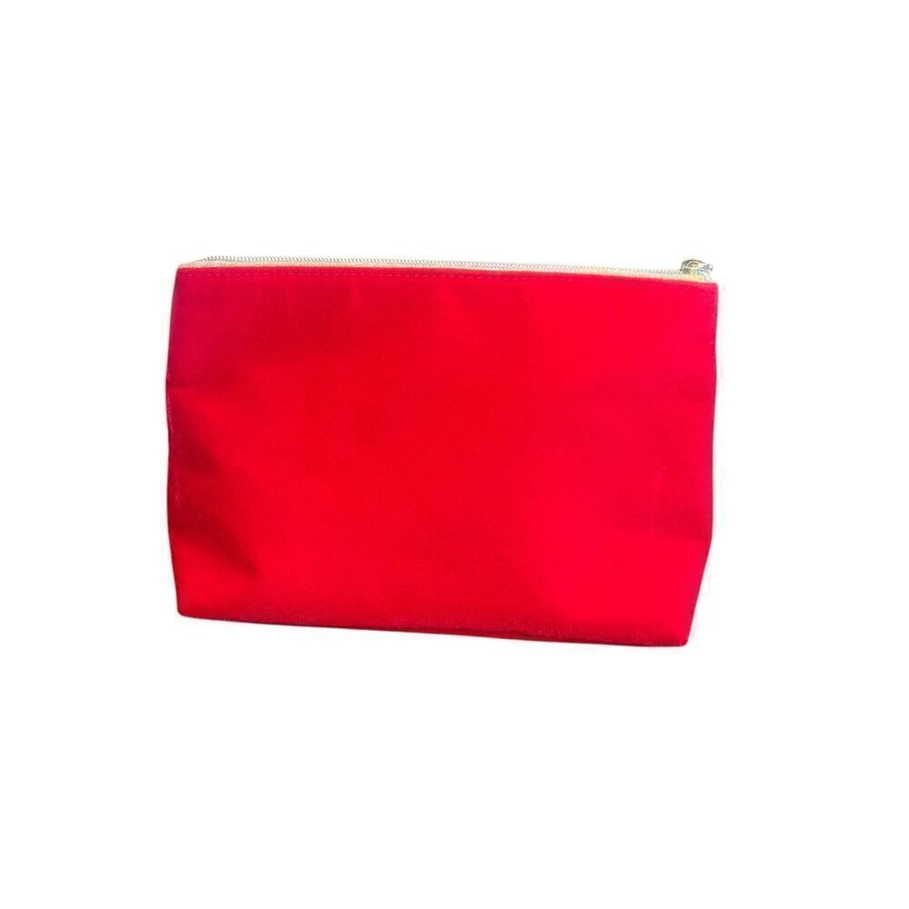 VICTORIA’S SECRET Red Velvety Make-Up Bag Red Velvety Bow clutch Christmas - Picture 2 of 4